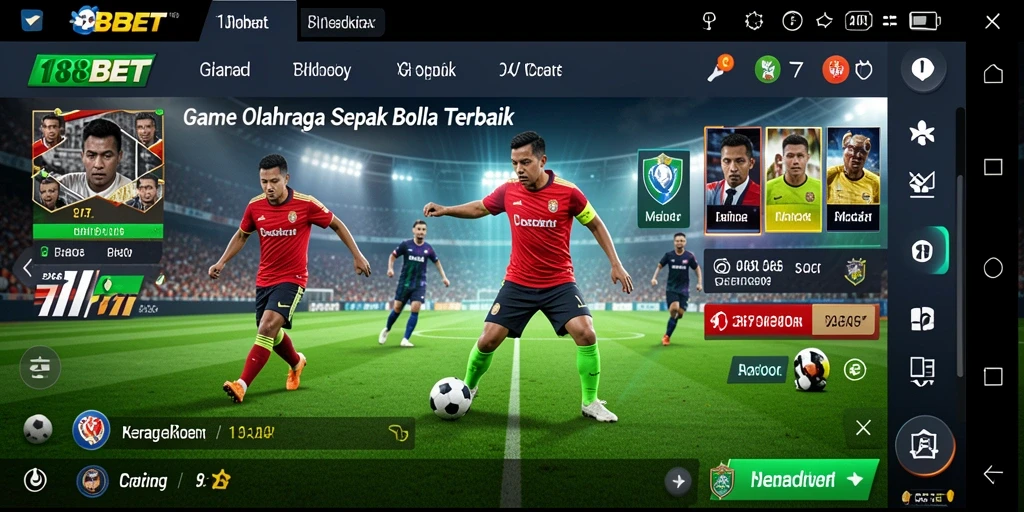 Gambaran visual menakjubkan dari gameplay Football di 188BET.