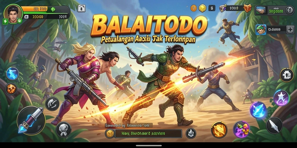 Tampilan gameplay aksi BALAITOTO yang mendebarkan dan seru.